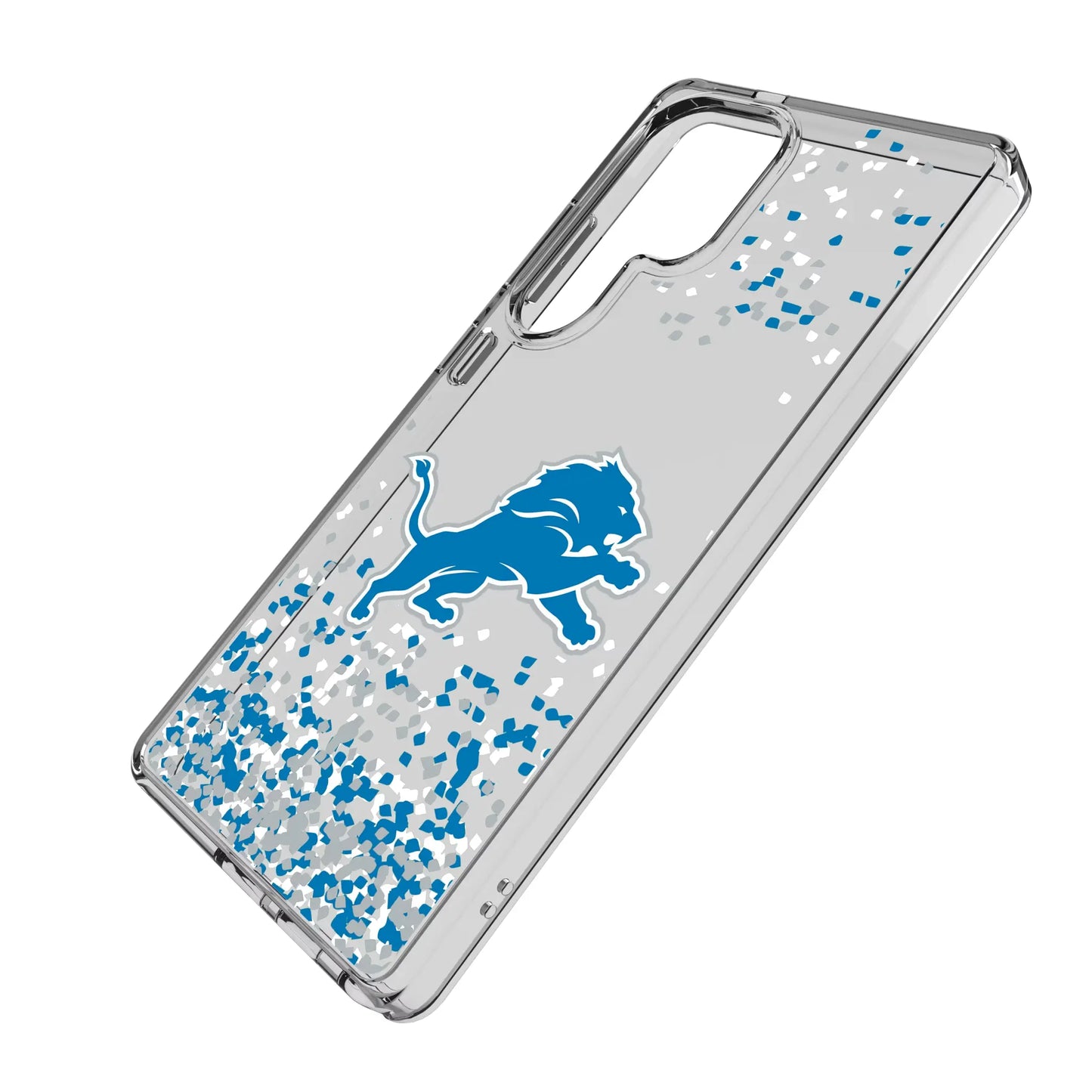 Detroit Lions Confetti Clear Phone Case for Samsung Galaxy