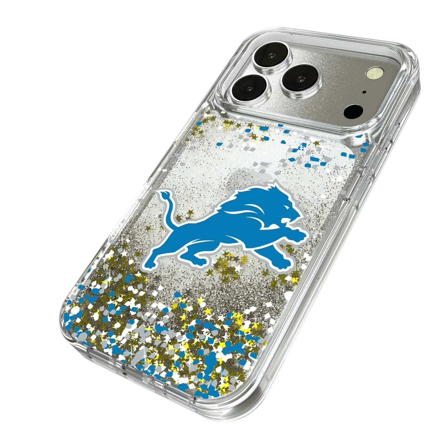 Detroit Lions Confetti Glitter Phone Case for Apple iPhone