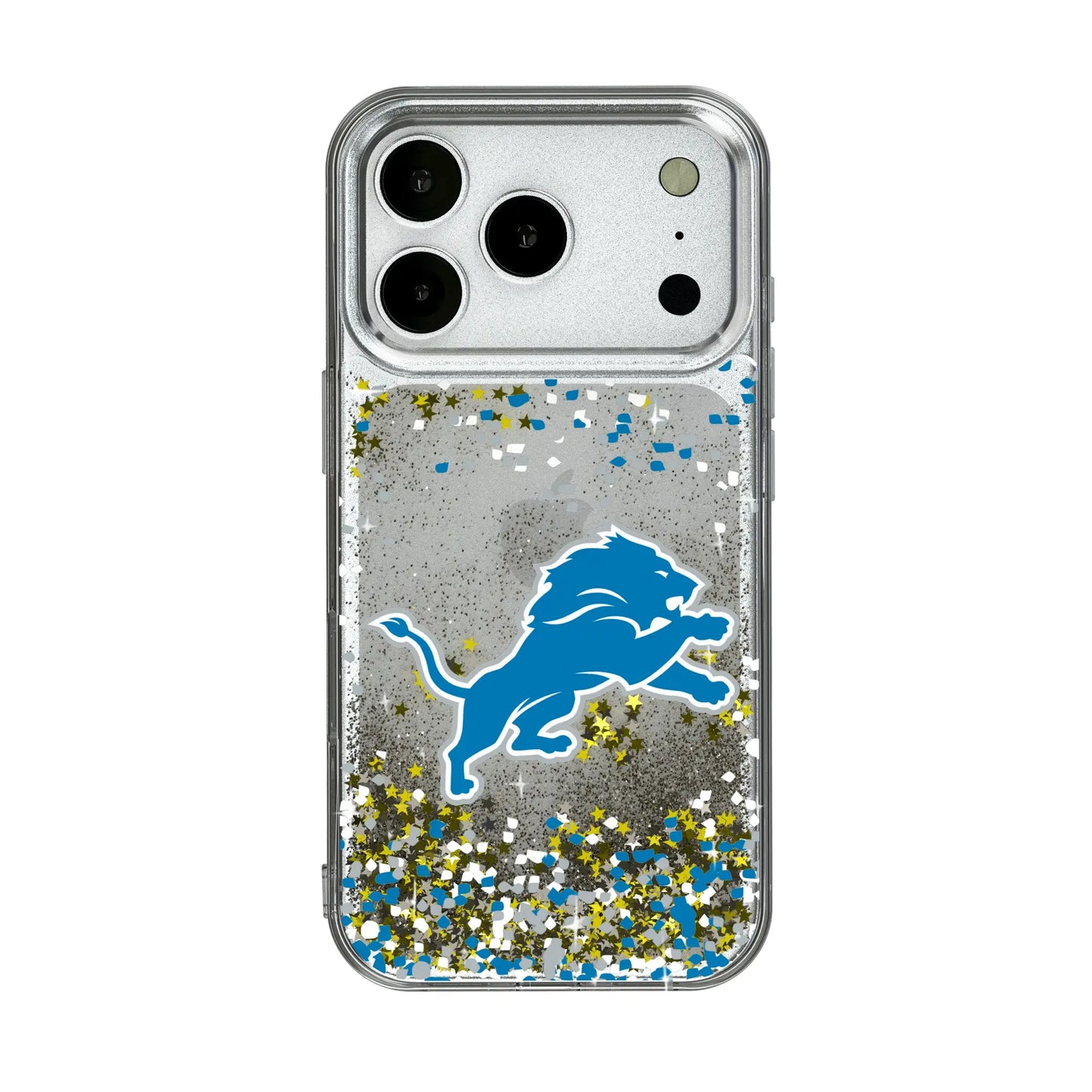 Detroit Lions Confetti Glitter Phone Case for Apple iPhone