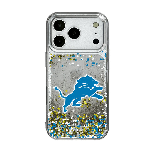 Detroit Lions Confetti Glitter Phone Case for Apple iPhone