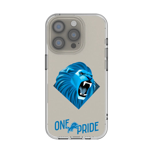 Detroit Lions Deco Clear Phone Case for Apple iPhone