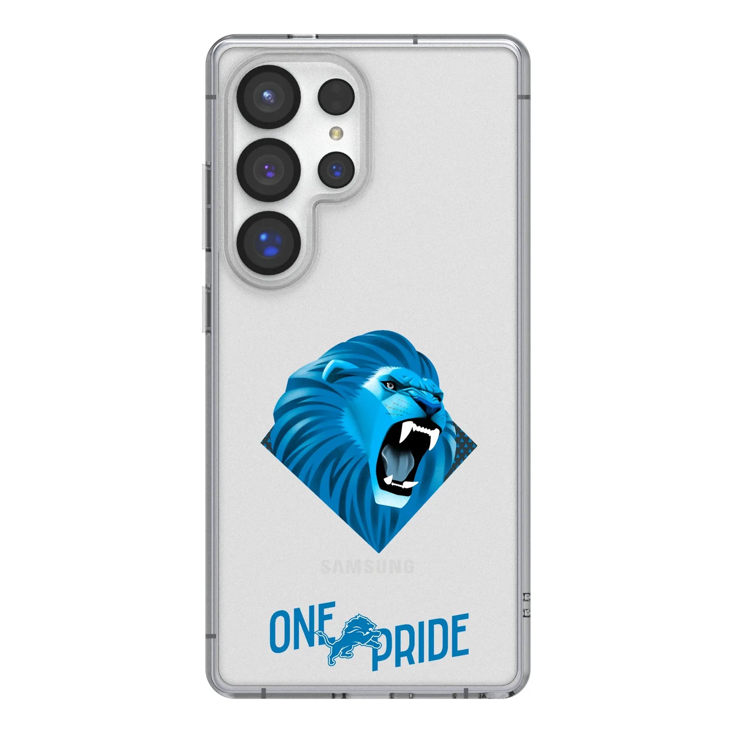 Detroit Lions Deco Clear Phone Case for Samsung Galaxy