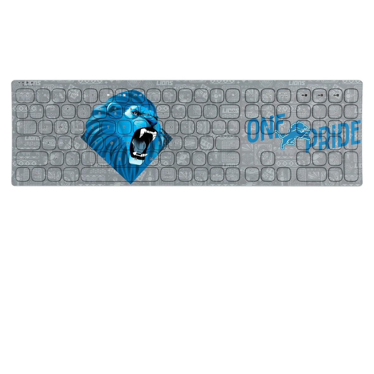 Detroit Lions Deco Curved Wireless Keyboard