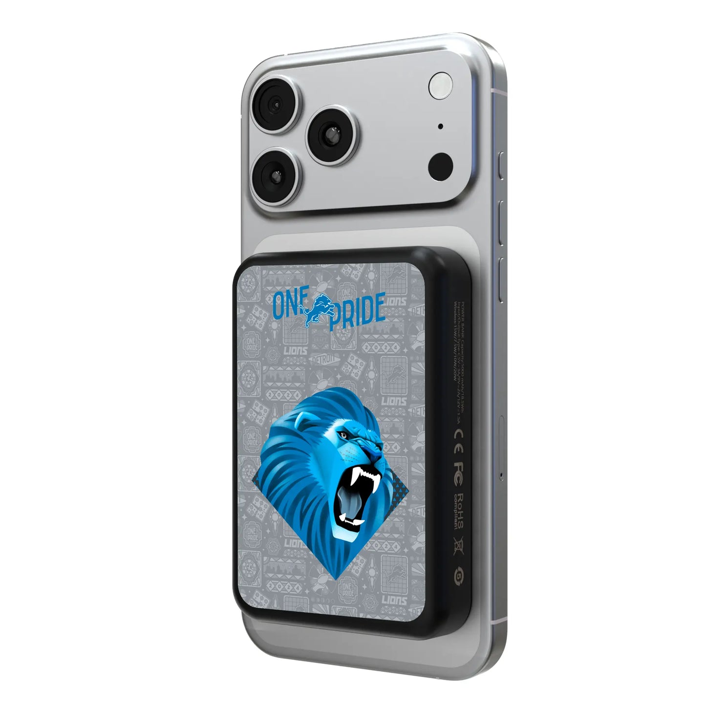 Detroit Lions Deco Wireless Mag Power Bank