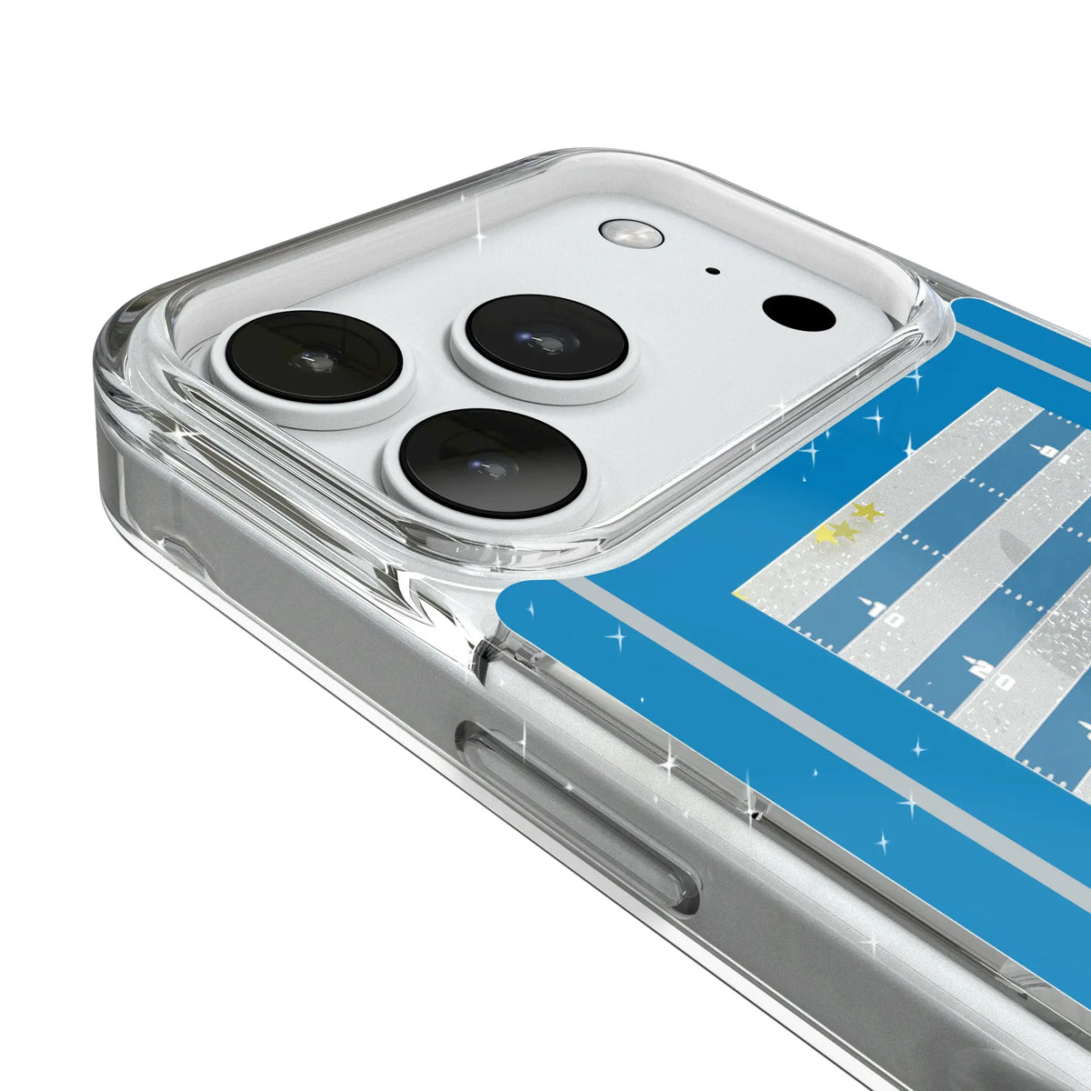 Detroit Lions Field Glitter Phone Case for Apple iPhone