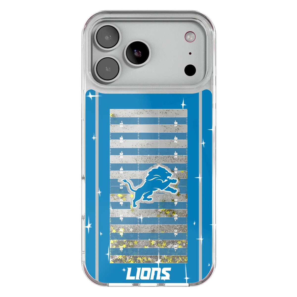 Detroit Lions Field Glitter Phone Case for Apple iPhone