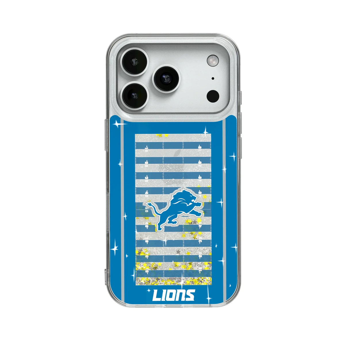 Detroit Lions Field Glitter Phone Case for Apple iPhone