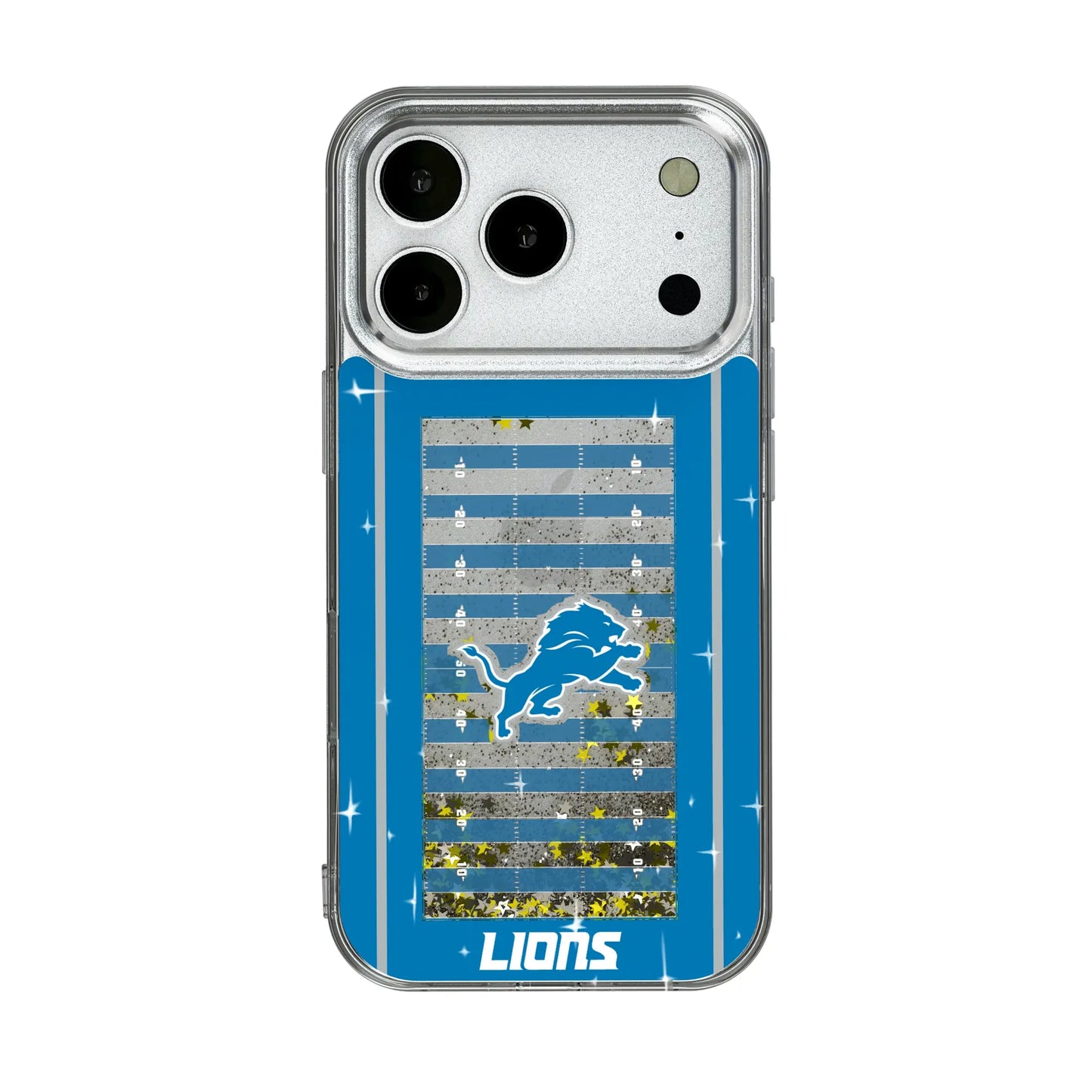 Detroit Lions Field Glitter Phone Case for Apple iPhone