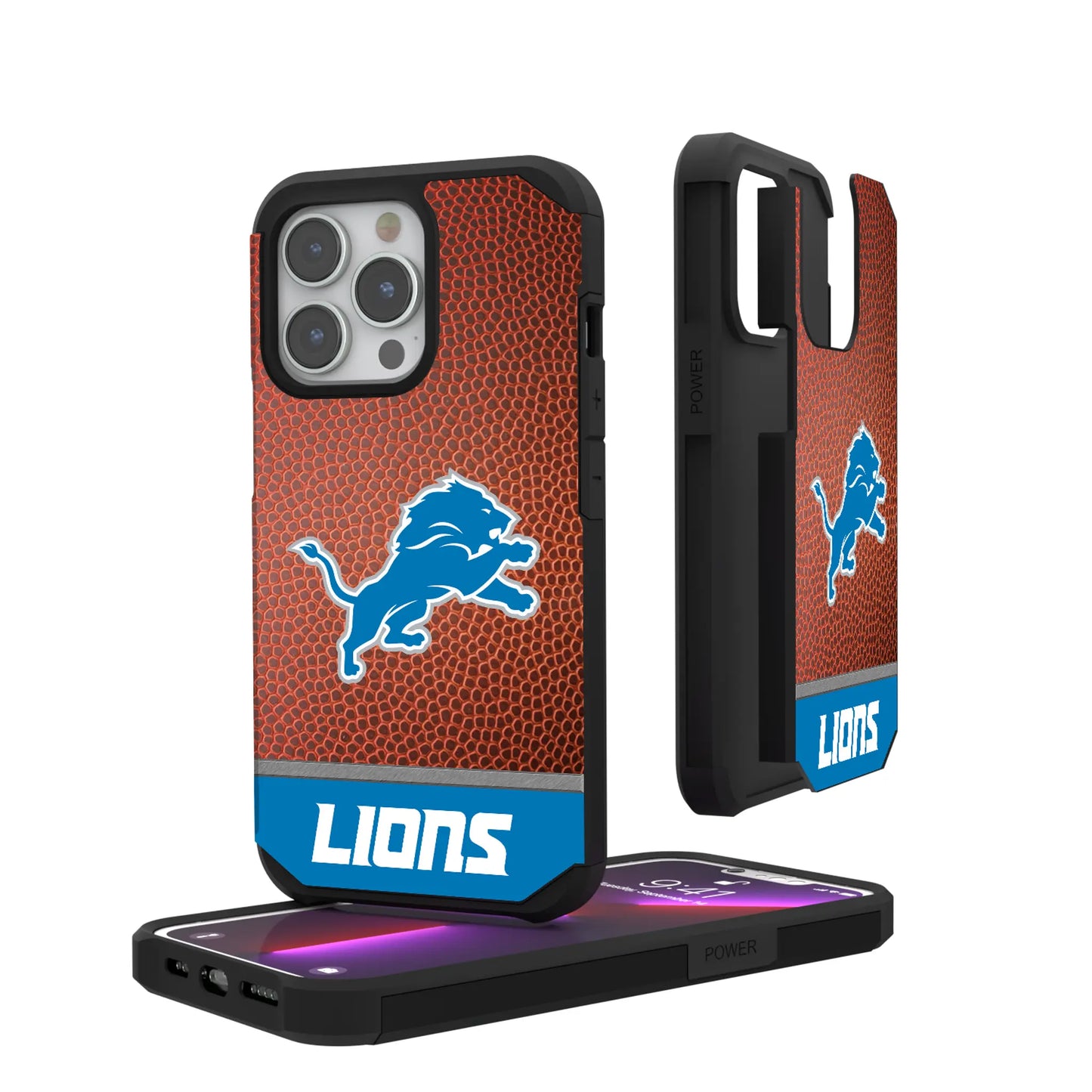 Detroit Lions Football Wordmark Rugged Phone Case for Apple iPhone
