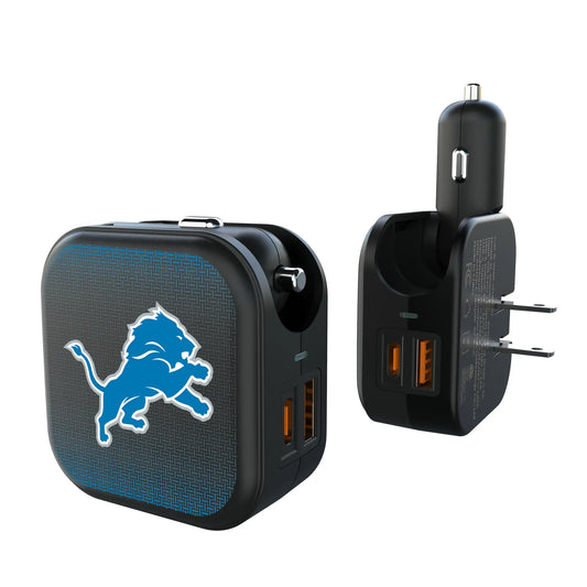 Detroit Lions Linen 2 in 1 USB A/C Charger