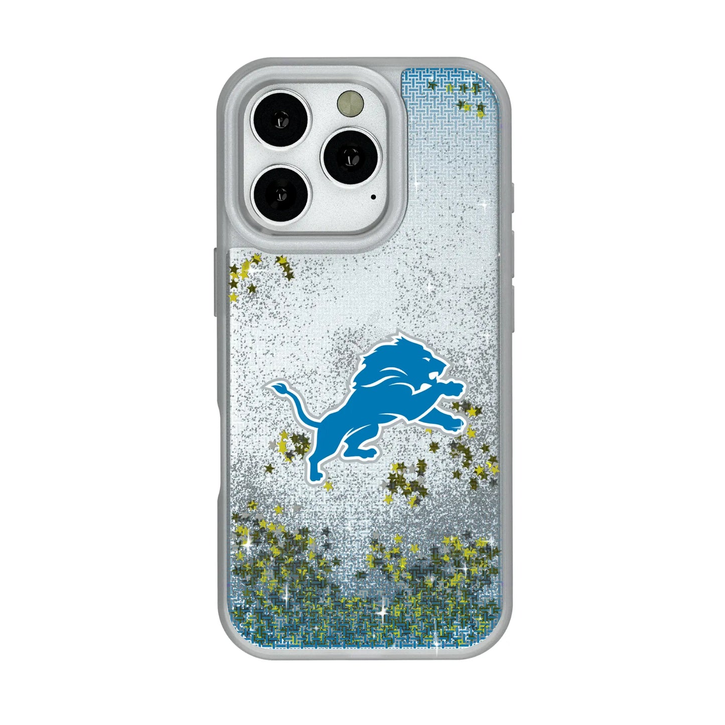 Detroit Lions Linen Glitter Phone Case for Apple iPhone