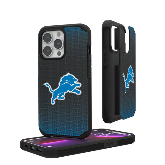 Detroit Lions Linen Rugged Phone Case for Apple iPhone
