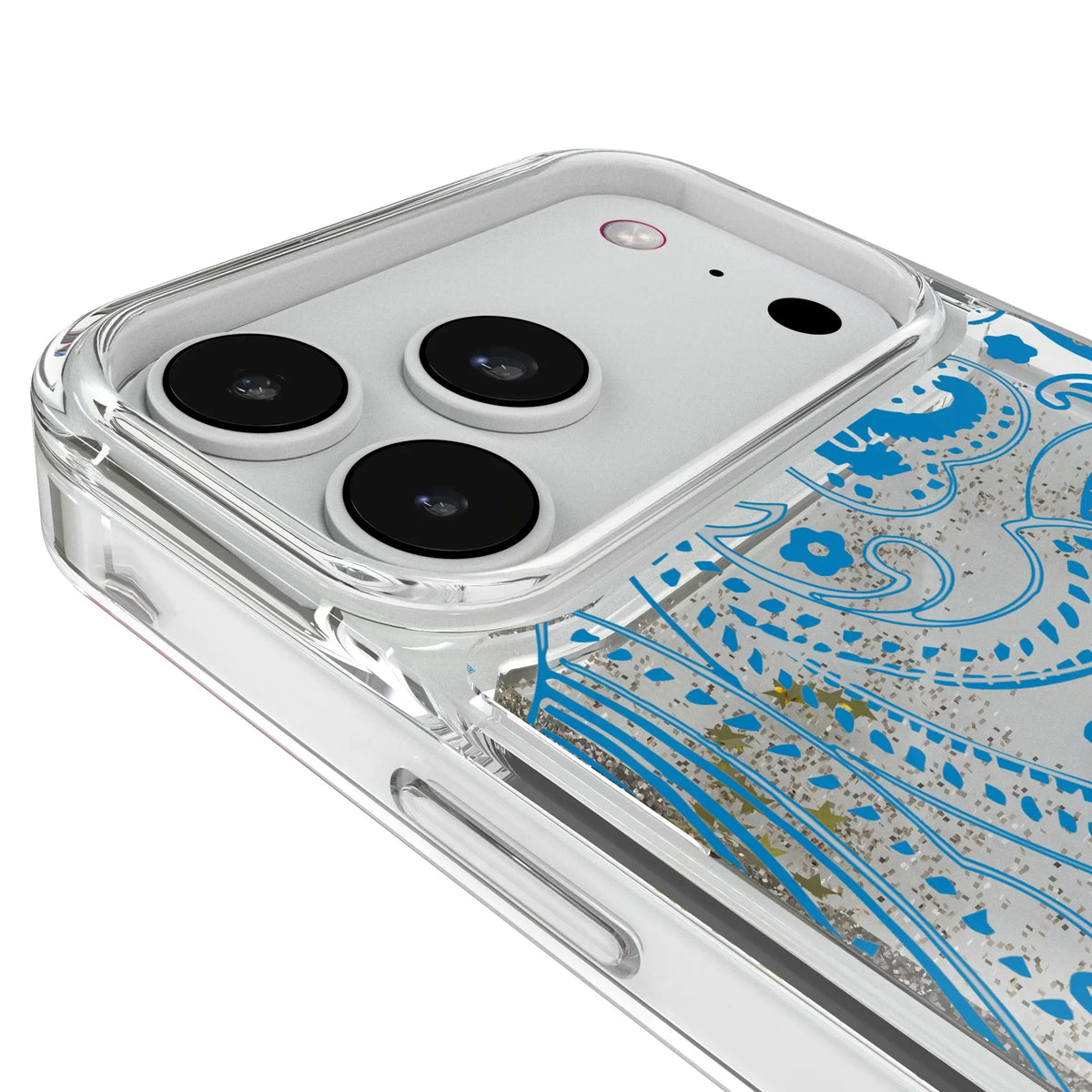 Detroit Lions Paisley Glitter Phone Case for Apple iPhone