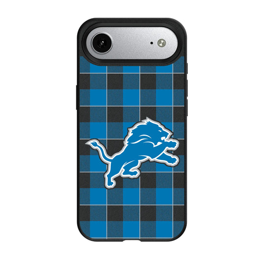 Detroit Lions Plaid MagSafe Compatible Phone Case for Apple iPhone
