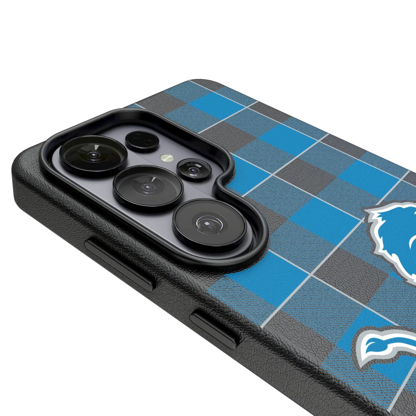 Detroit Lions Plaid MagSafe Compatible Phone Case for Samsung Galaxy