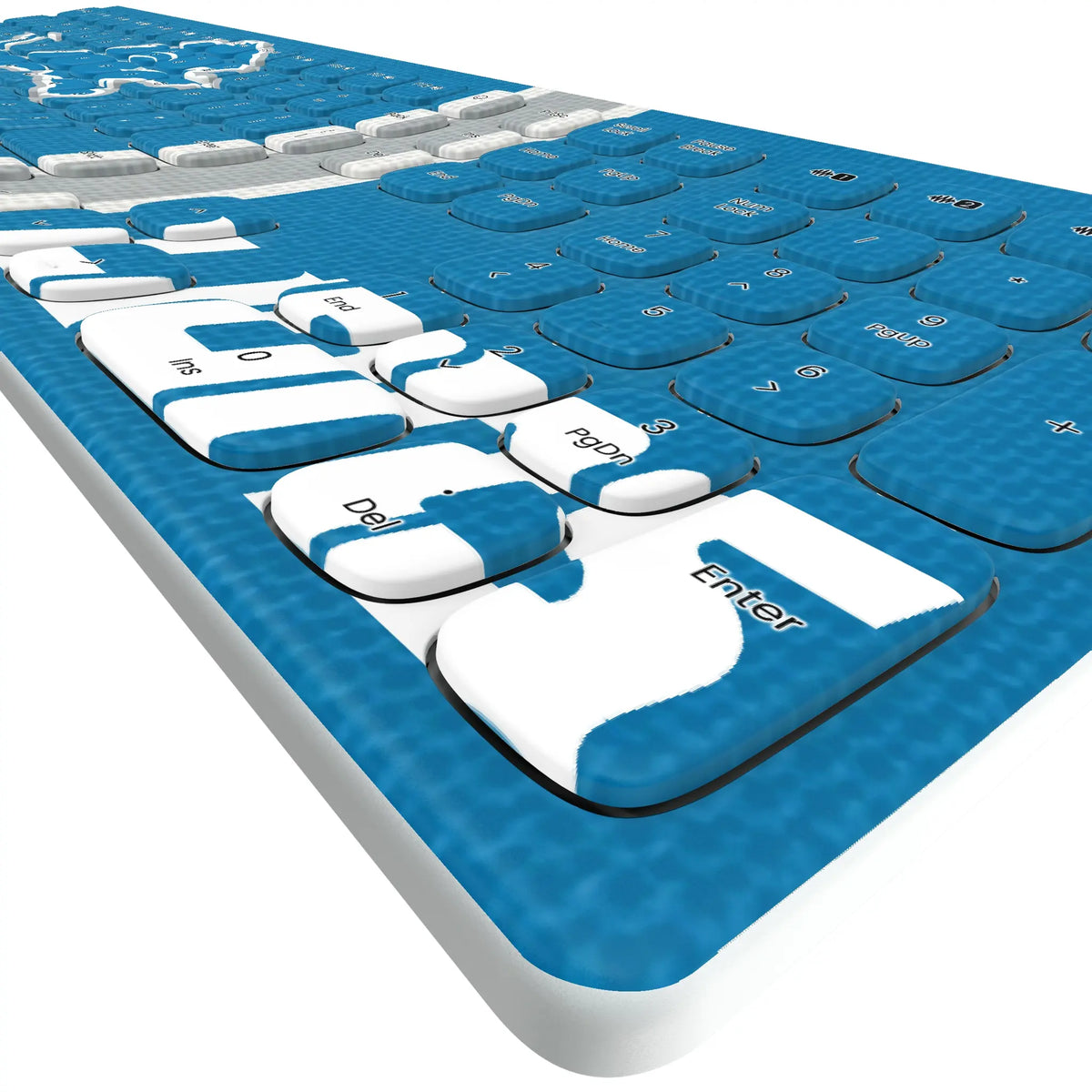 Detroit Lions Stripe Curved Wireless Keyboard