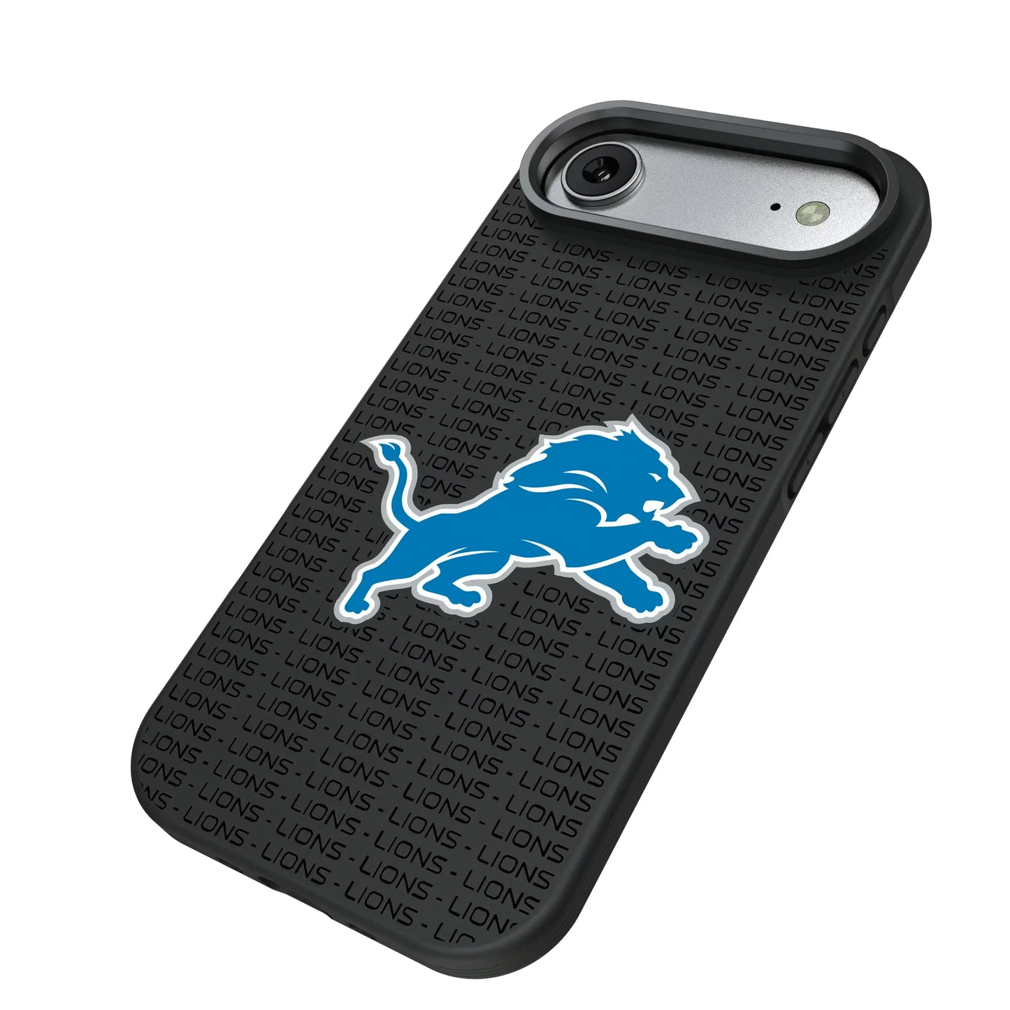 Detroit Lions Text Backdrop Bump Phone Case for Apple iPhone