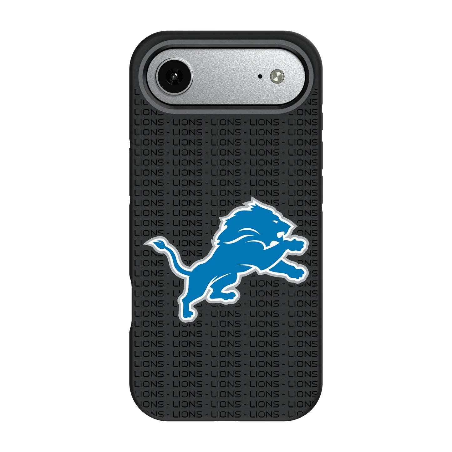 Detroit Lions Text Backdrop Bump Phone Case for Apple iPhone