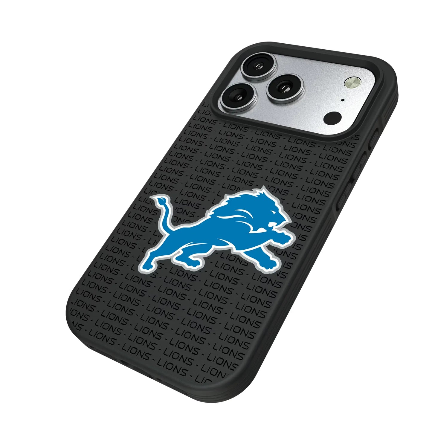 Detroit Lions Text Backdrop Bump Phone Case for Apple iPhone