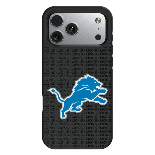 Detroit Lions Text Backdrop Bump Phone Case for Apple iPhone