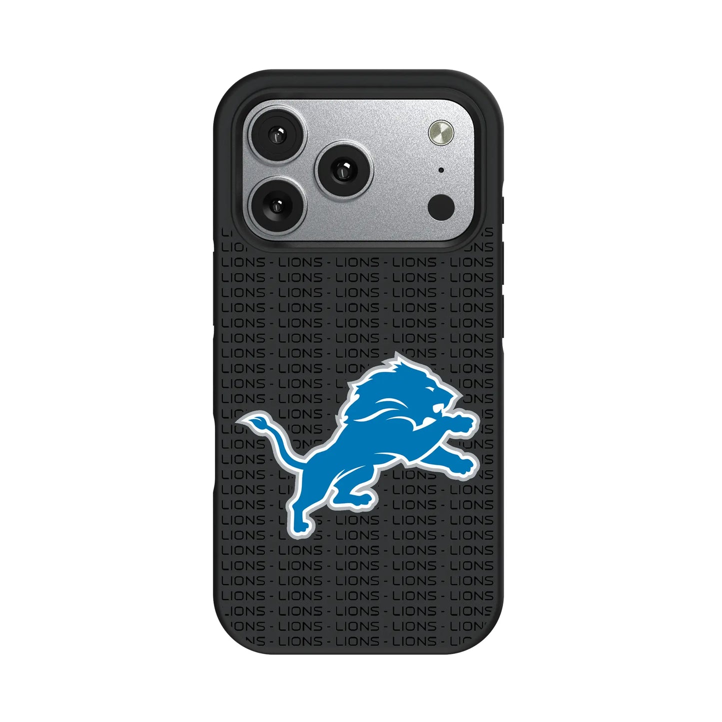 Detroit Lions Text Backdrop Bump Phone Case for Apple iPhone