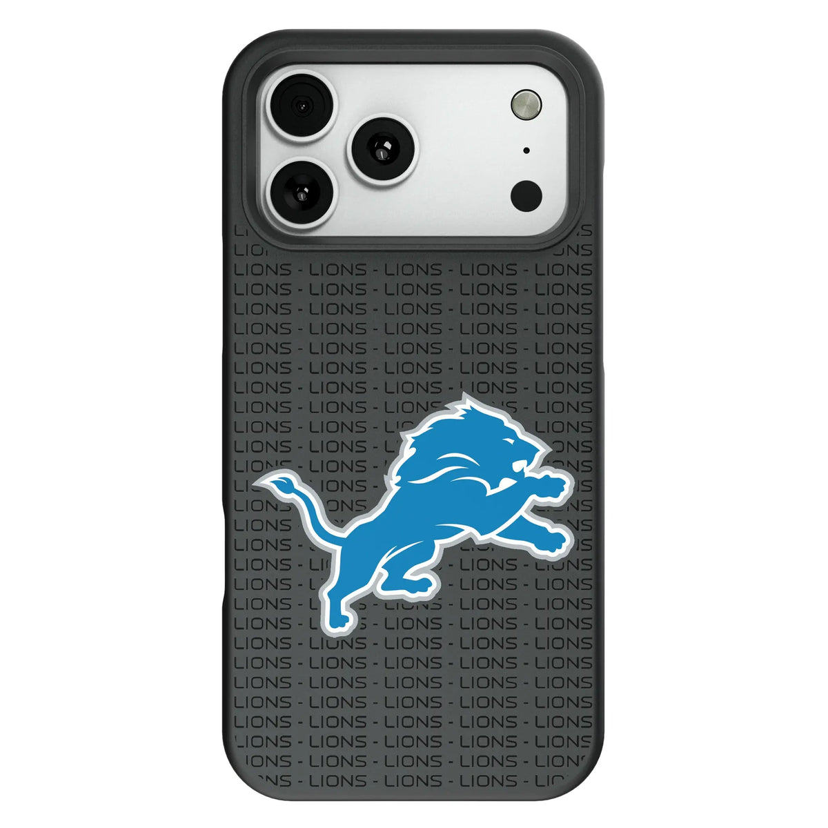Detroit Lions Text Backdrop Bump Phone Case for Apple iPhone