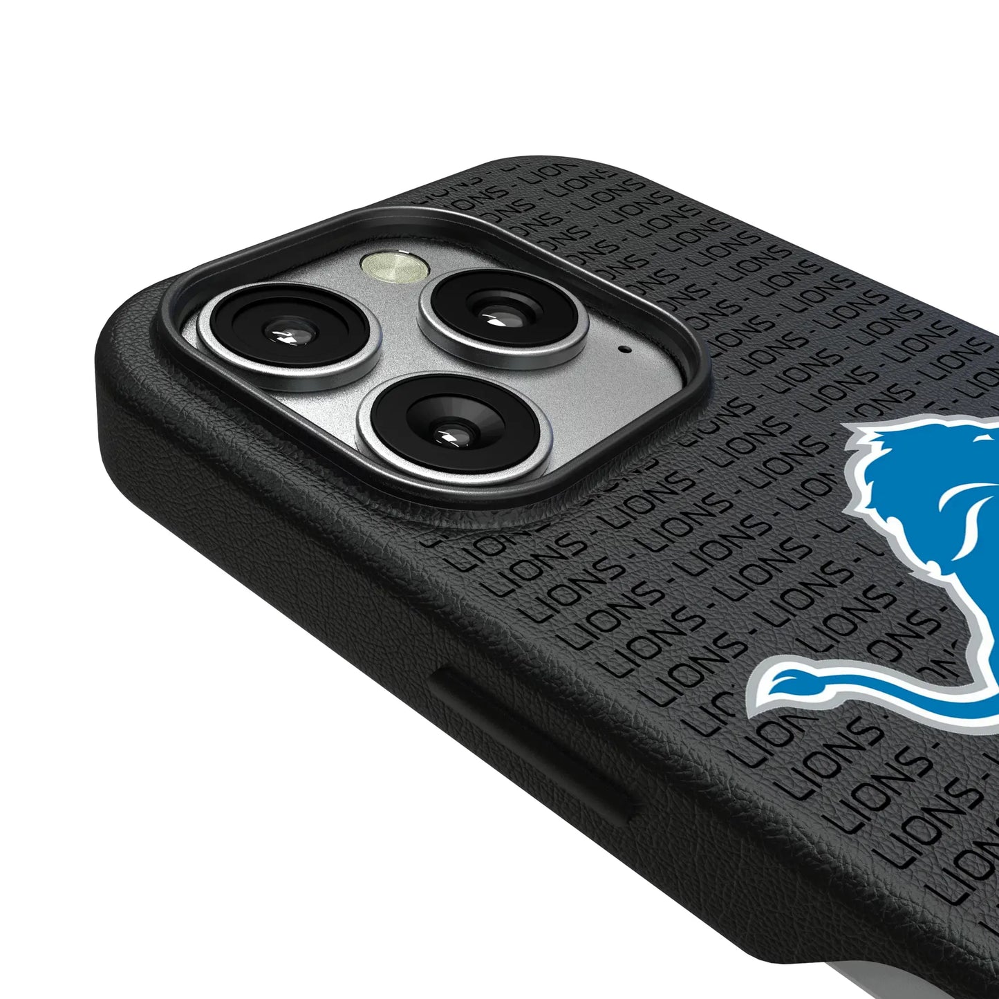 Detroit Lions Text Backdrop MagSafe Compatible Phone Case for Apple iPhone