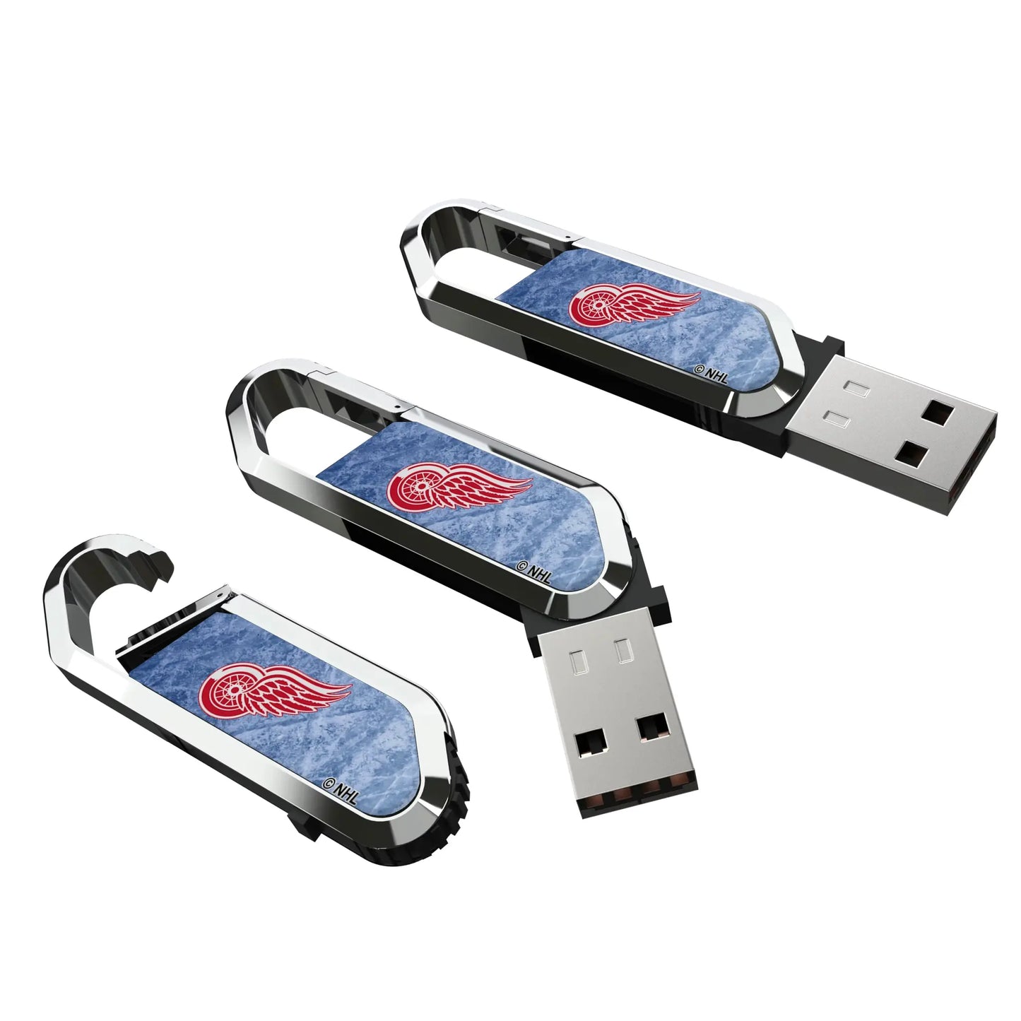 Detroit Red Wings Ice Flood USB 64GB Clip Style Flash Drive