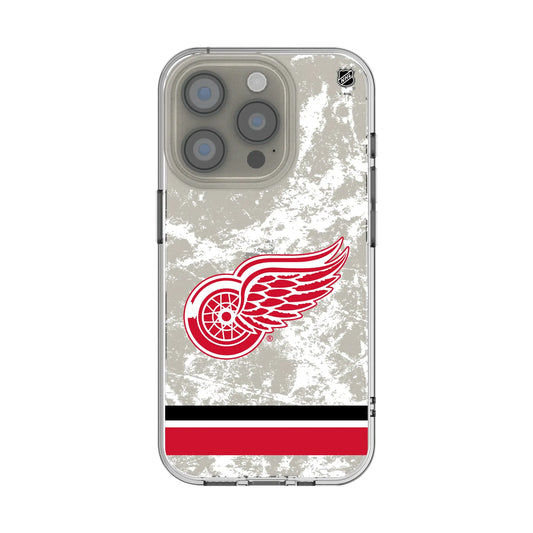 Detroit Red Wings Ice Stripe Clear Phone Case for Apple iPhone