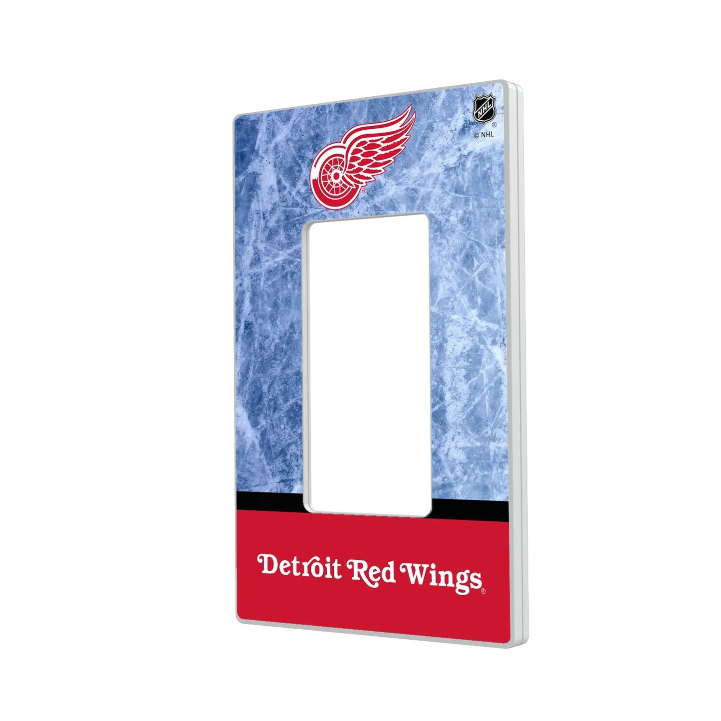 Detroit Red Wings Ice Wordmark Hidden-Screw Light Switch Plate