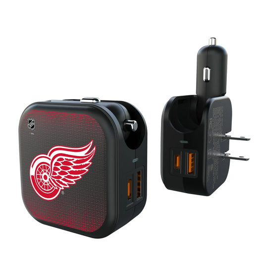 Detroit Red Wings Linen 2 in 1 USB A/C Charger