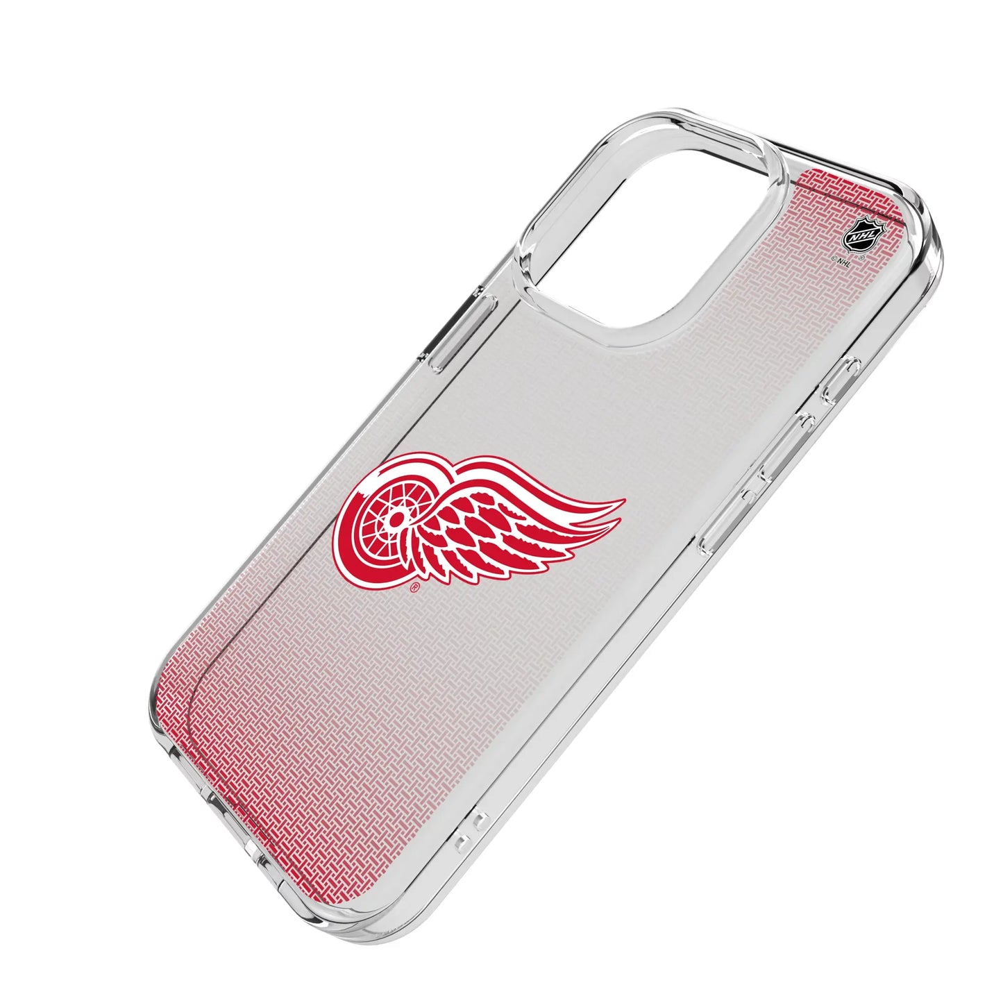 Detroit Red Wings Linen Clear Phone Case for Apple iPhone