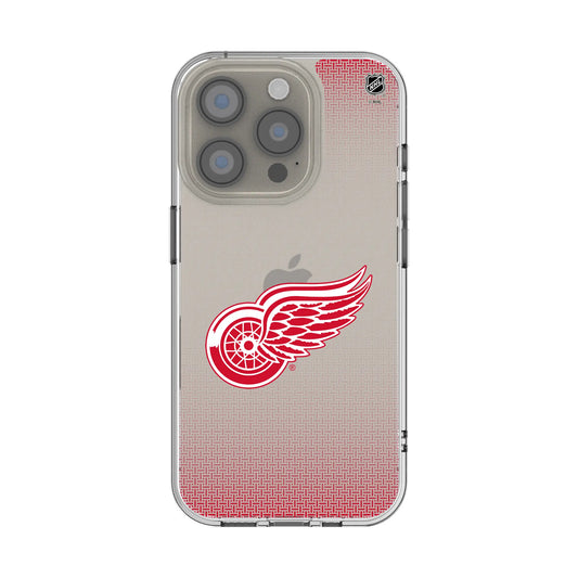 Detroit Red Wings Linen Clear Phone Case for Apple iPhone