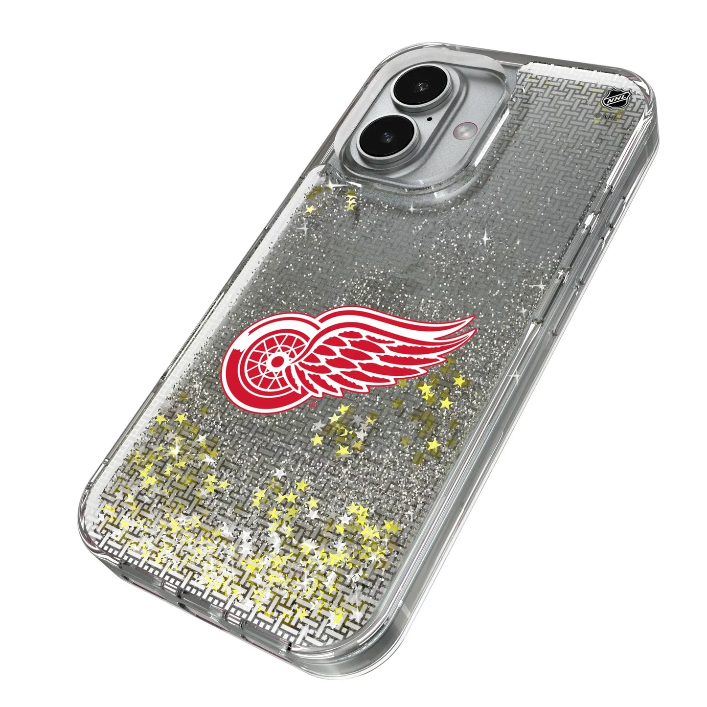 Detroit Red Wings Linen Glitter Phone Case for Apple iPhone