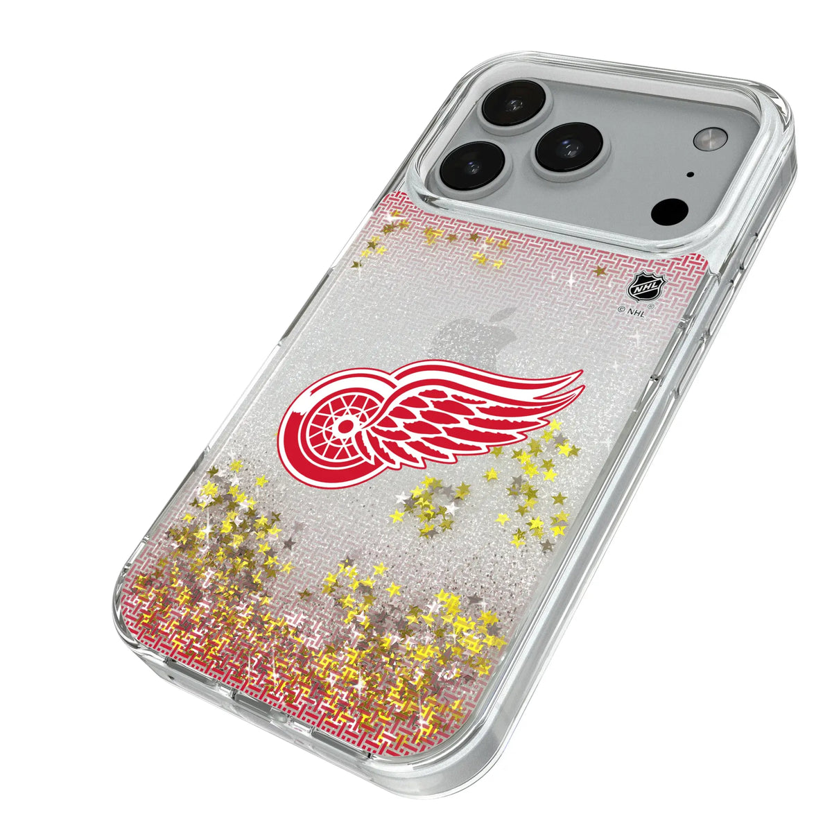 Detroit Red Wings Linen Glitter Phone Case for Apple iPhone