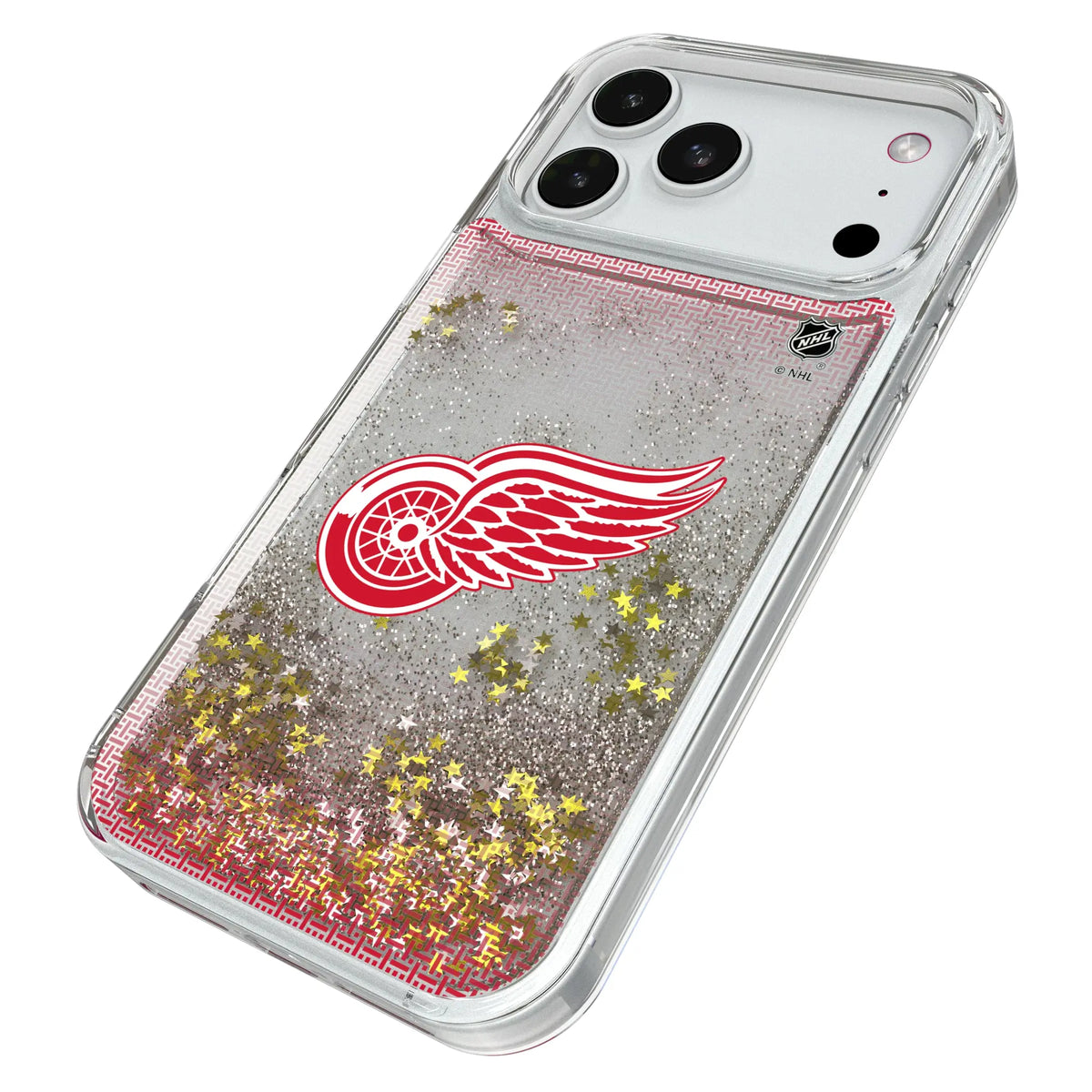 Detroit Red Wings Linen Glitter Phone Case for Apple iPhone