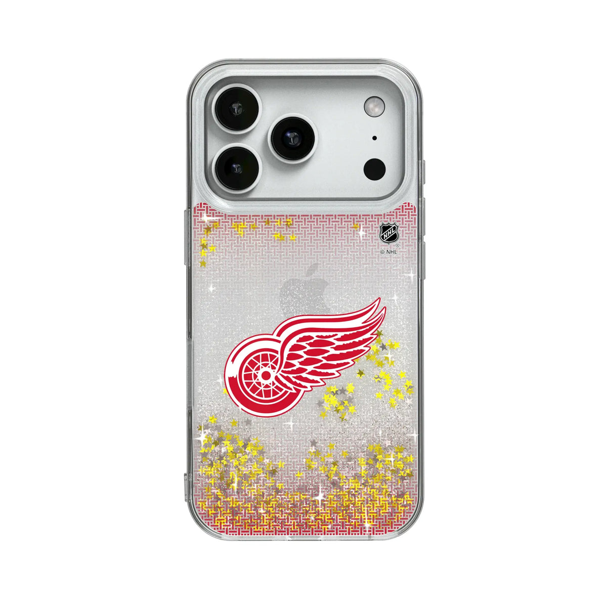 Detroit Red Wings Linen Glitter Phone Case for Apple iPhone