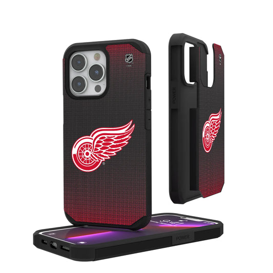 Detroit Red Wings Linen Rugged Phone Case for Apple iPhone