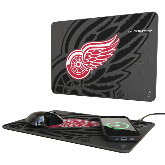 Detroit Red Wings Monocolor Tilt 15-Watt Wireless Charger and Mouse Pad