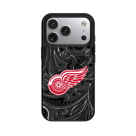 Detroit Red Wings Paisley MagSafe Compatible Phone Case for Apple iPhone