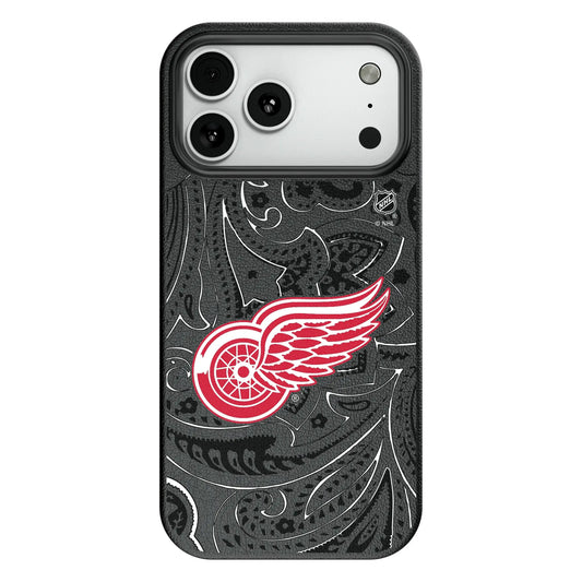 Detroit Red Wings Paisley MagSafe Compatible Phone Case for Apple iPhone