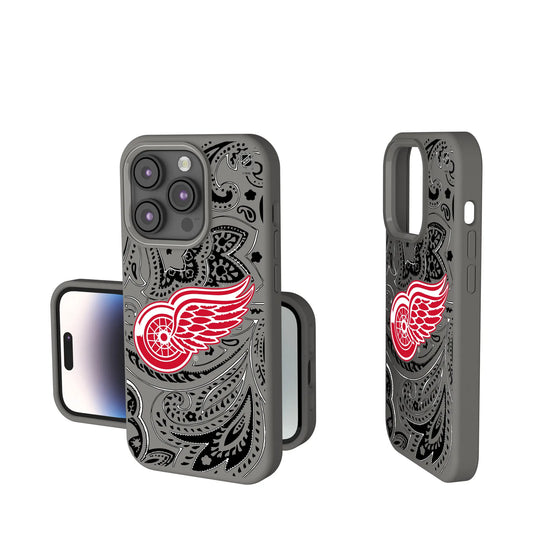 Detroit Red Wings Paisley Soft Touch Phone Case for Apple iPhone