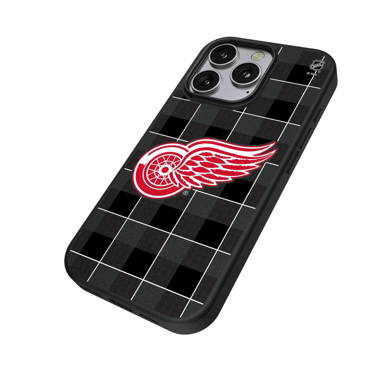 Detroit Red Wings Plaid MagSafe Compatible Phone Case for Apple iPhone