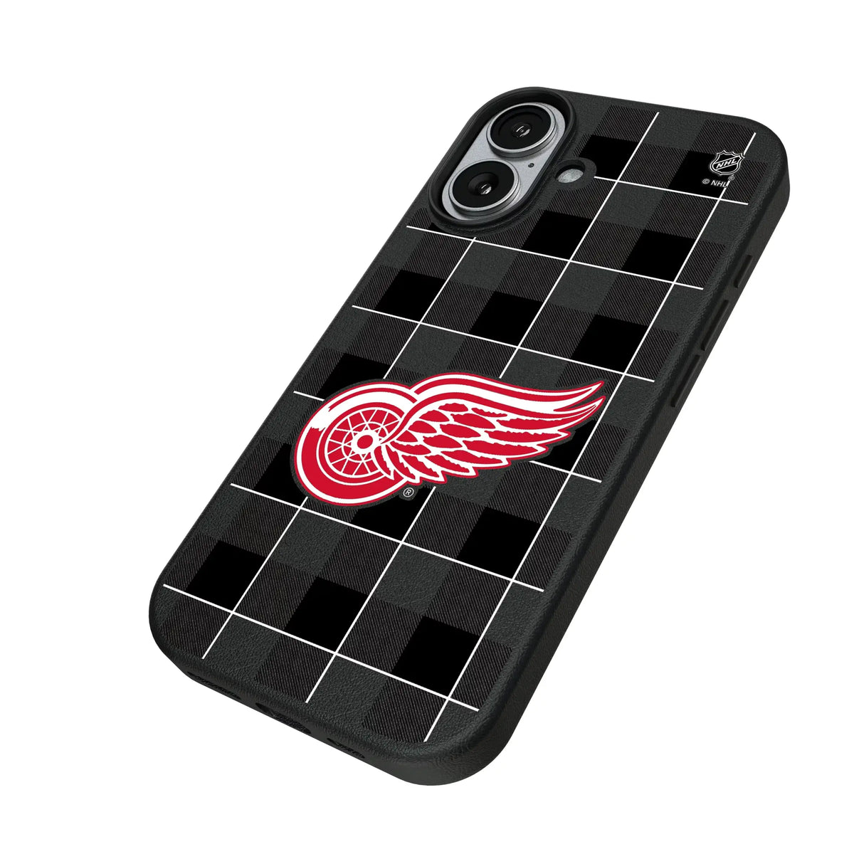 Detroit Red Wings Plaid MagSafe Compatible Phone Case for Apple iPhone