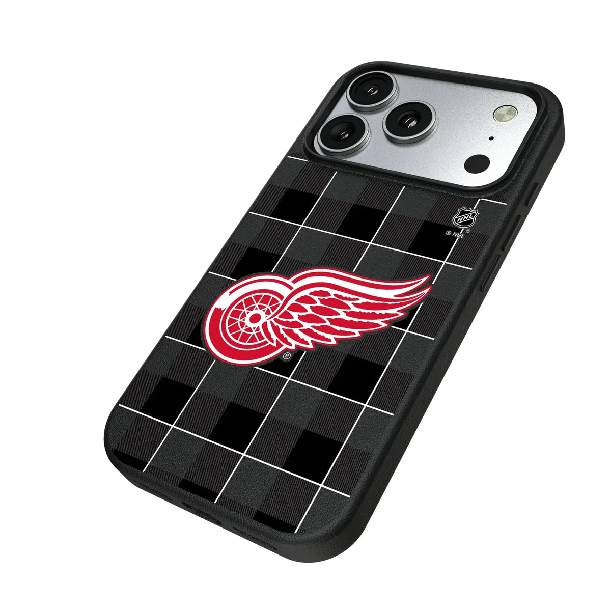 Detroit Red Wings Plaid MagSafe Compatible Phone Case for Apple iPhone