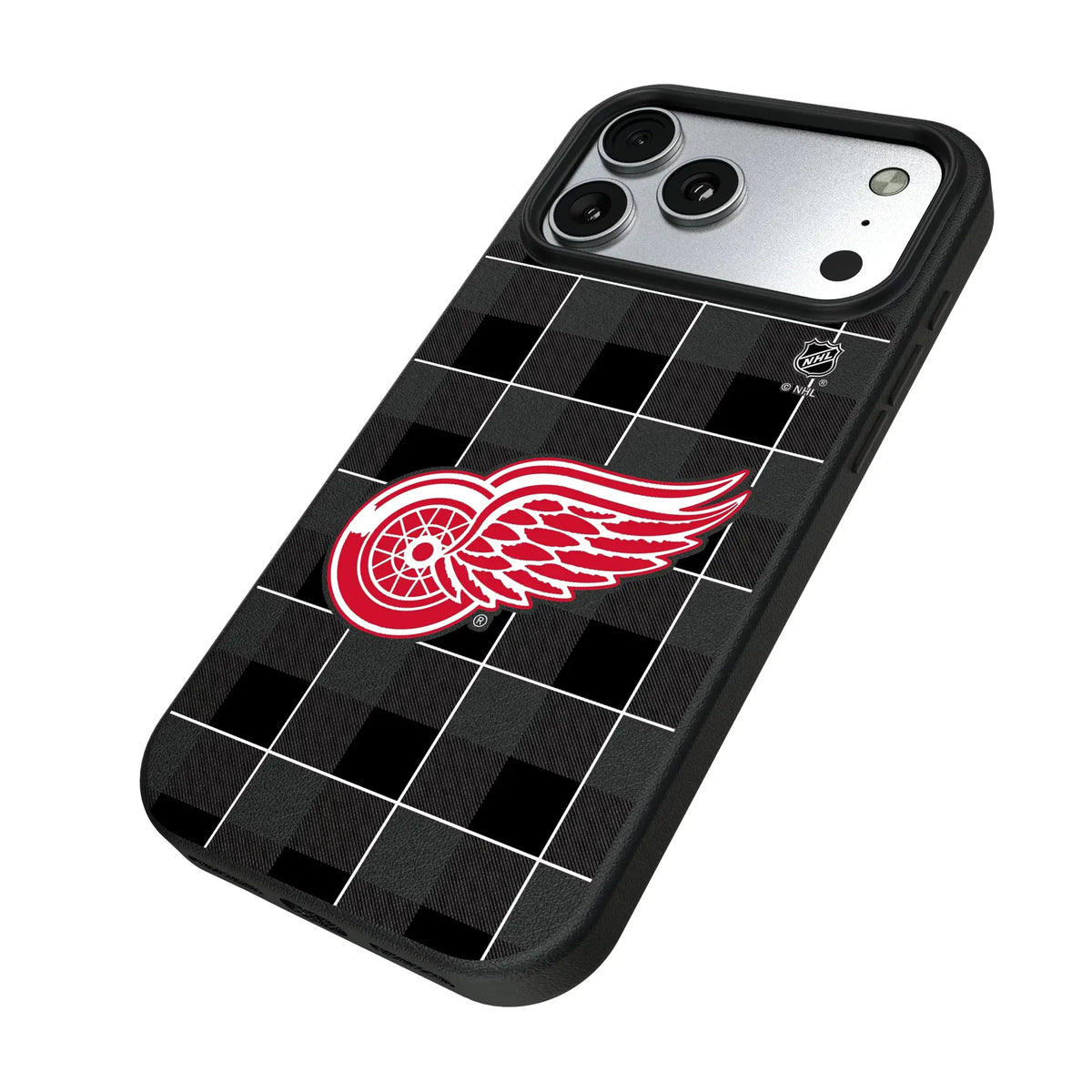 Detroit Red Wings Plaid MagSafe Compatible Phone Case for Apple iPhone
