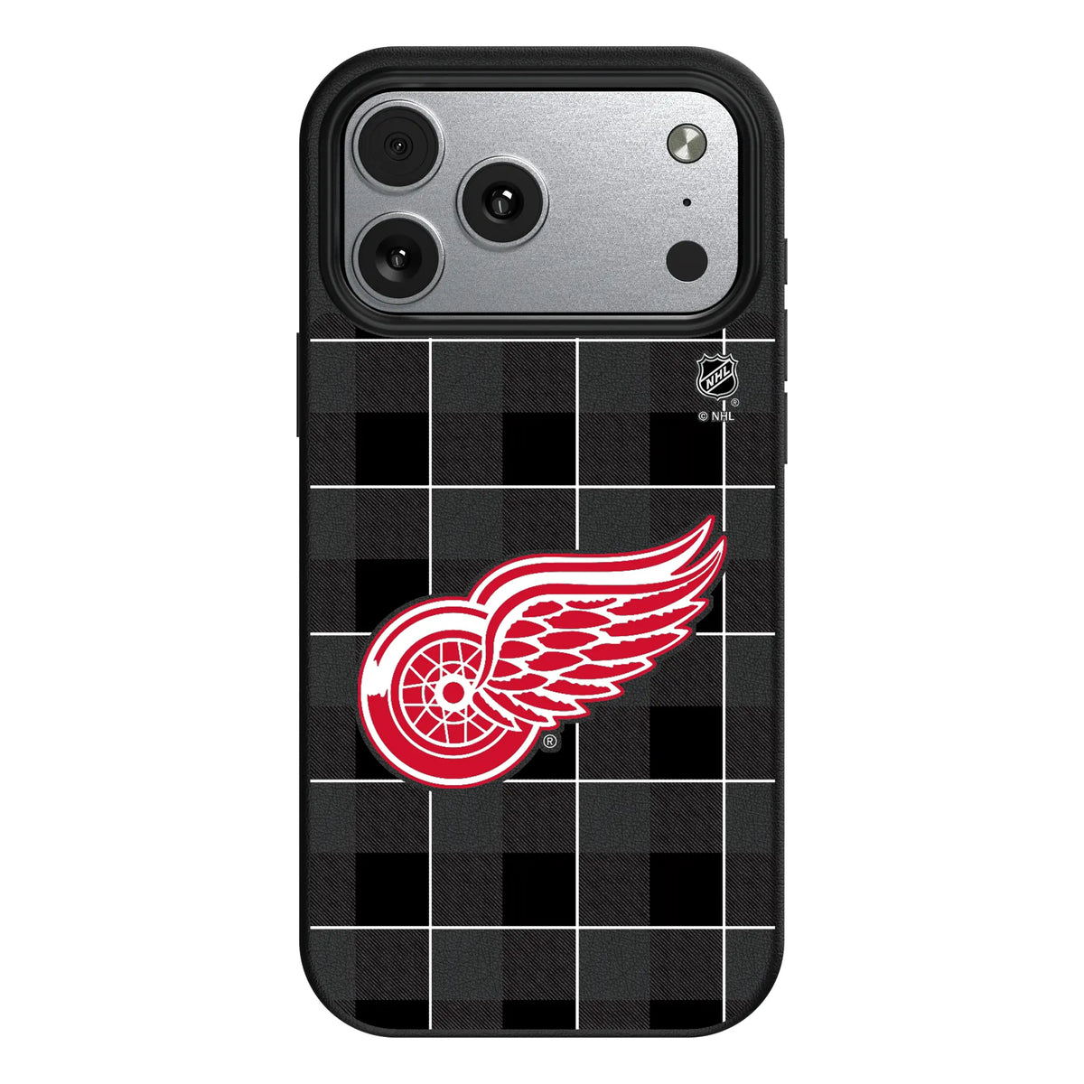 Detroit Red Wings Plaid MagSafe Compatible Phone Case for Apple iPhone