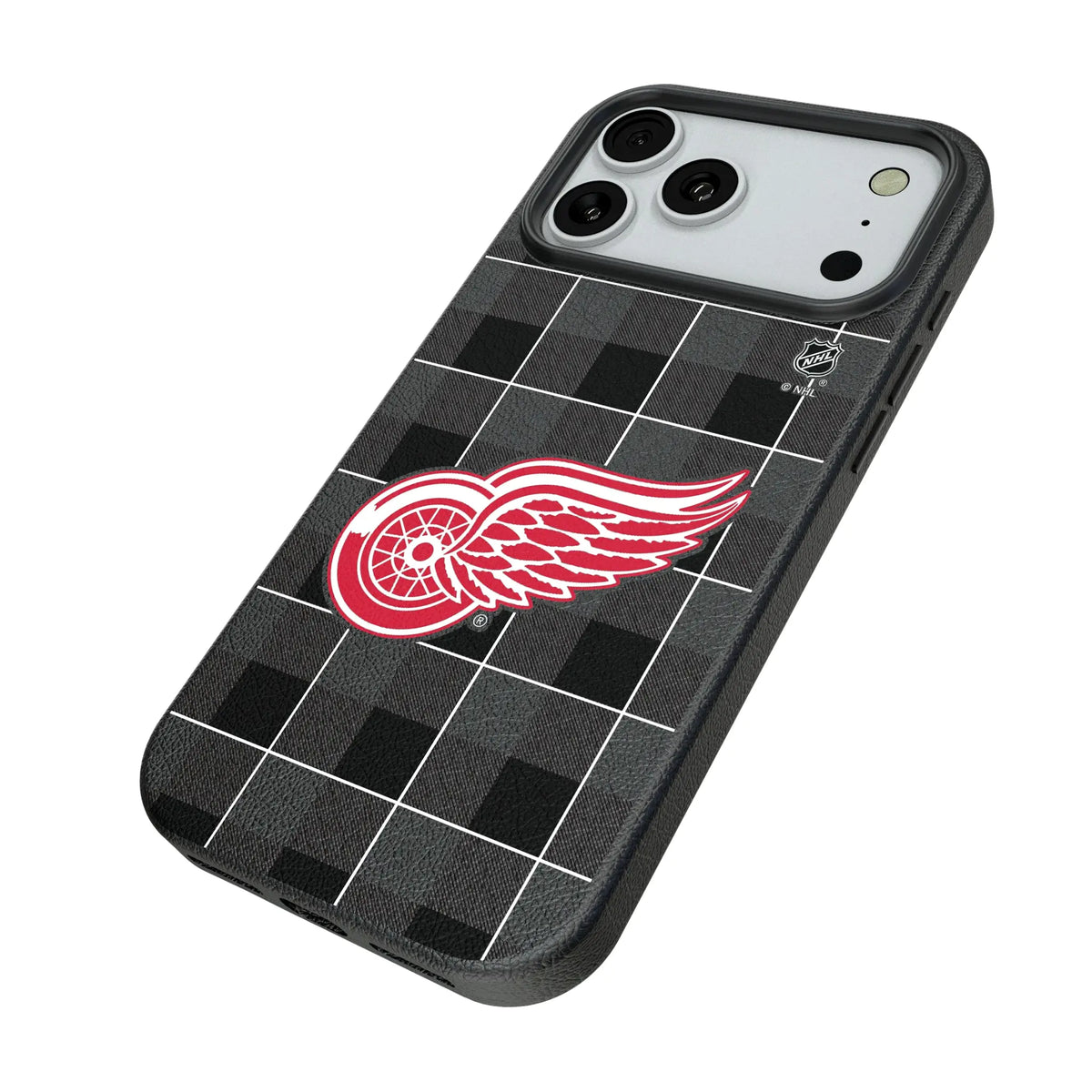 Detroit Red Wings Plaid MagSafe Compatible Phone Case for Apple iPhone