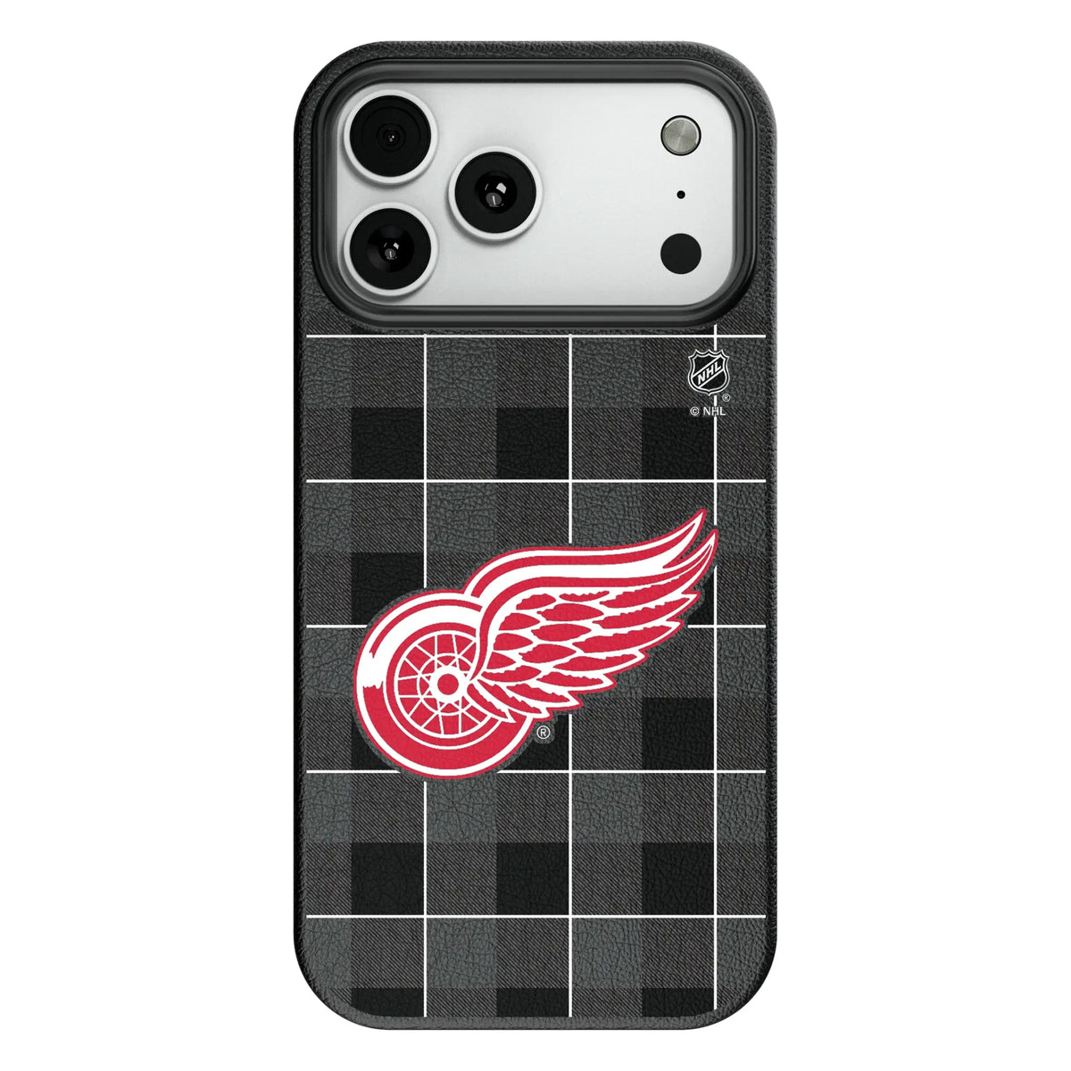 Detroit Red Wings Plaid MagSafe Compatible Phone Case for Apple iPhone