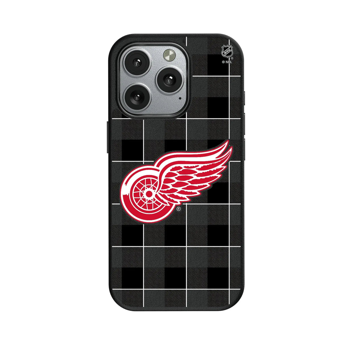 Detroit Red Wings Plaid MagSafe Compatible Phone Case for Apple iPhone